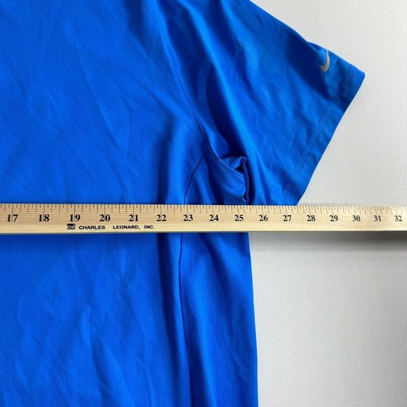 Nike‎ Tiger Woods Collection Blue Performance Tech Golf Polo Shirt Mens Size XXL - Picture 7 of 8